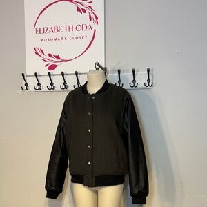 Stylish Black Varsity Jacket for Women